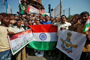 India Celebrates, Pakistan Protests as India Carries out Air Raids