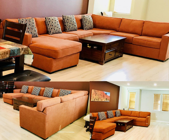 Sectional Couch, 6 Seater