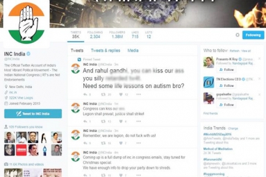 Congress official Twitter account hacked!