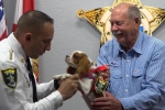 rescue, puppy, dog attacked and rescued from alligator honored as deputy dog, Old dog rescue, puppy, dog attacked and rescued from alligator honored as deputy dog, Old dog