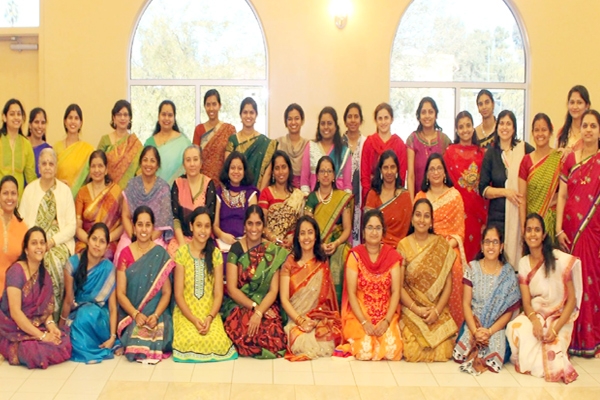 Graceful Haldi Kumkum Ceremony of HSS Sevikas in Pheonix, Arizona},{Graceful Haldi Kumkum Ceremony of HSS Sevikas in Pheonix, Arizona