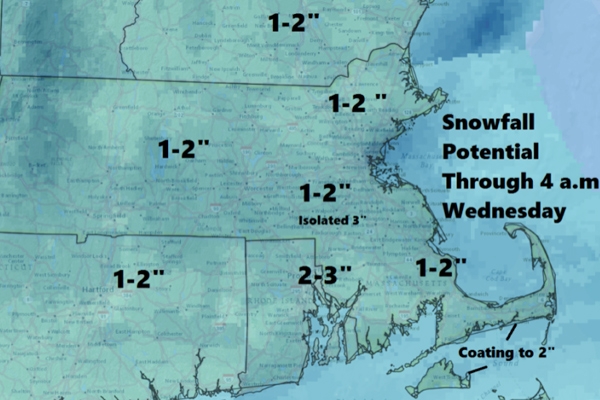State Of Massachusetts Under Winter